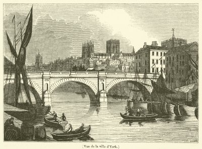 Vista de la ciudad de York (grabado) de French School