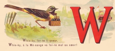 W: Whisky, licor fuerte, Whisky, ¡la Tit dolerá el corazón! de French School