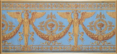 Friso de papel tapiz del período del Consulado, c.1800 de French School