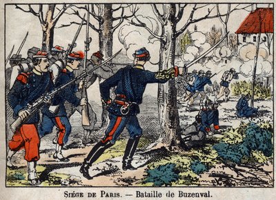 Guerra de 1870 entre Francia y Prusia: Batalla de Buzenval en la región de París el 19/01/1871. de French School