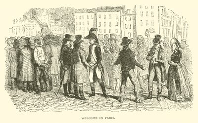 Bienvenida en París (grabado) de French School