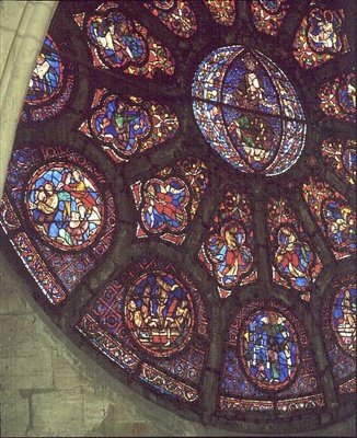 Rosetón occidental, detalle del Juicio Final, c.1225 de French School
