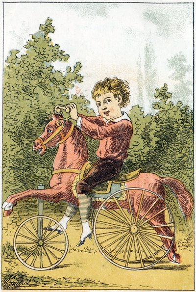 Cuando jugamos al caballo decimos U U U U U U U U DA DA - en “Alfabeto de los pequeños sabios”, finales del siglo XIX (cromolitografía) de French School