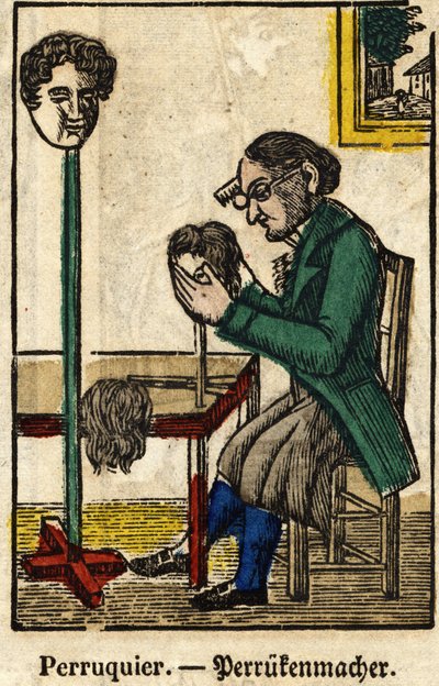 Peluca; Serie sobre oficios de French School