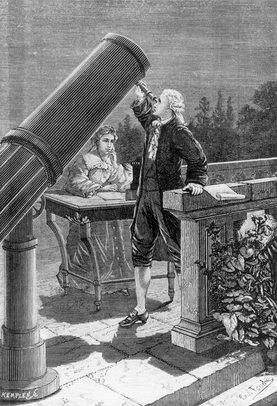 William Herschel (1738-1822) descubre el planeta Urano de French School