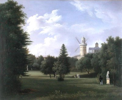 Molino de viento en la Folie-Beaujon en París, c.1830 de French School