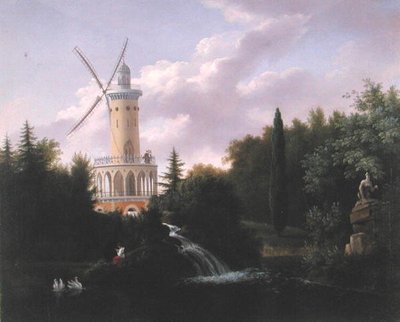 Molino de viento en la Folie-Beaujon en París, c.1830 de French School