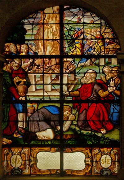 El sacrificio de Elías; los sacerdotes de Baal de French School