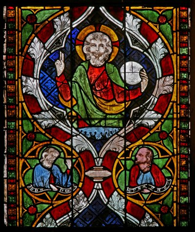 Ventana N-chapA que representa a Cristo de French School