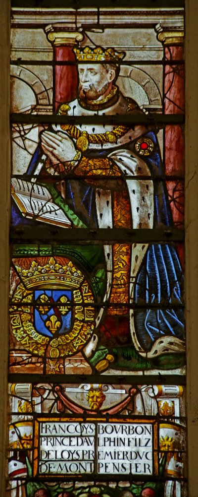 Ventana que representa a Francisco de Borbón de French School