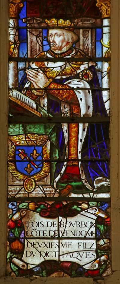 Ventana que representa a Luis de Borbón-Vendome de French School