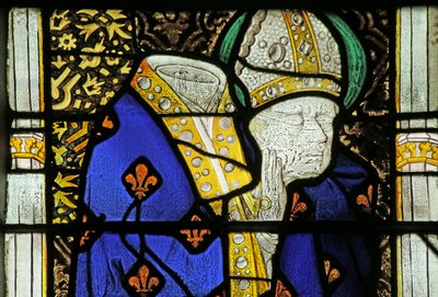 Vidriera que representa a San Dionisio, c.1460 de French School
