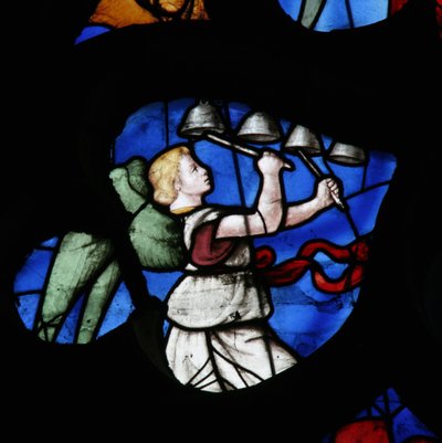 Ventana que representa a un Ángel Musical de French School
