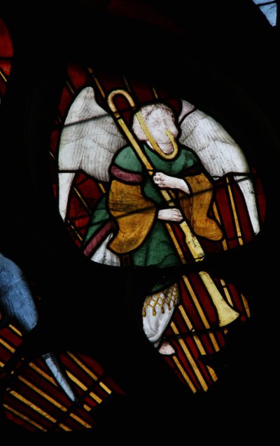 Ventana que representa a un Ángel Musical de French School