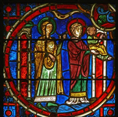 Ventana que representa la Presentación en el Templo de French School