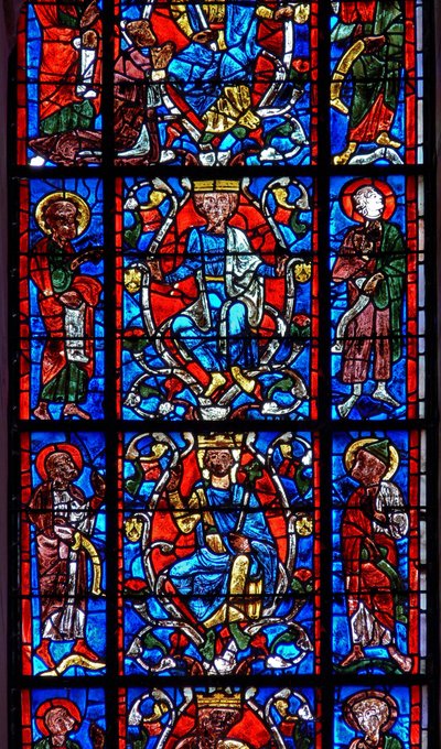 Ventana que representa el Árbol de Jesé de French School