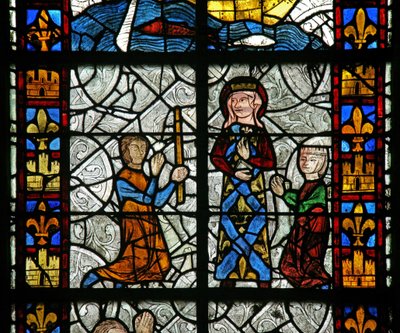 Santa Radegunda: una cura en la tumba de la santa; ¿de gota? (Probablemente no la cura tradicional de Godas) de French School