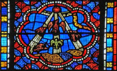 Ventana s2-L Pentecostés - el Espíritu desciende de French School