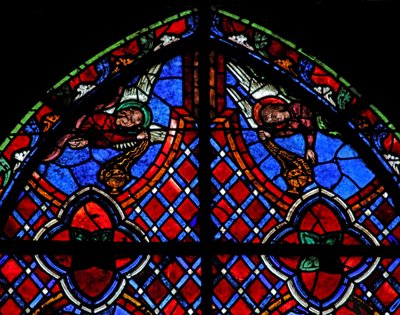 Ventana w01 que representa ángeles de French School