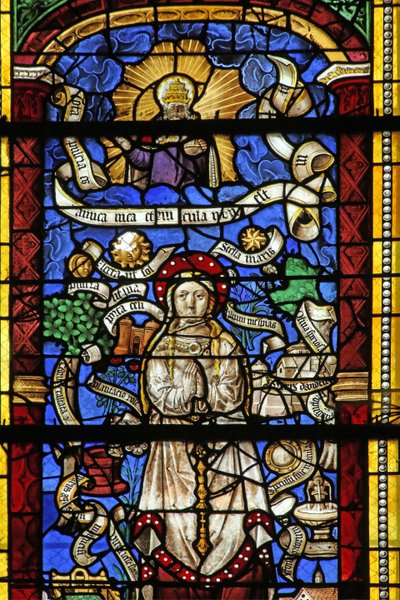 Ventana w0 que representa la Letanía de la Virgen María (Después de un grabado de Thilmann Kerver) de French School