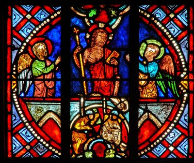 Ventana w0 que representa la Resurrección de French School