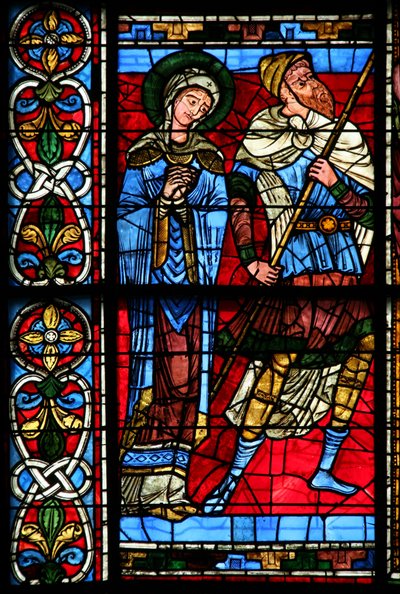 Virgen María y el centurión Longino de French School