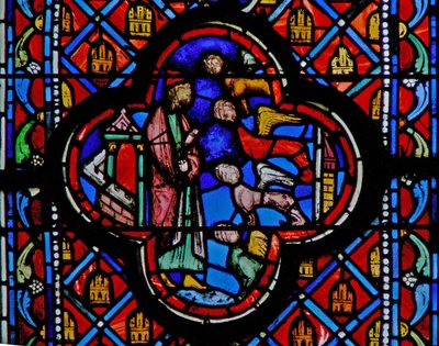 La visión de Ezequiel de las cuatro criaturas vivientes (Ez I 5-14) de French School