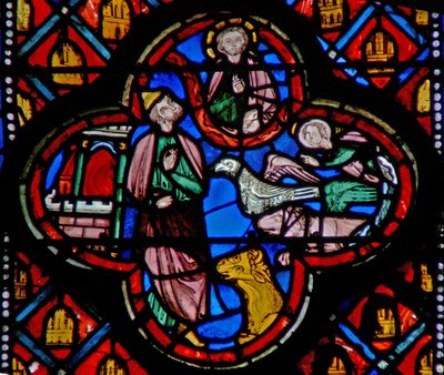 La visión de las cuatro criaturas vivientes (Ez X 18-22) de French School