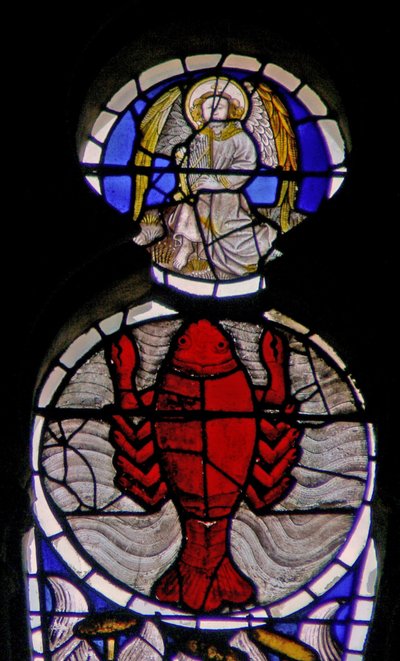 Ventana w114 con el signo zodiacal de Cáncer de French School