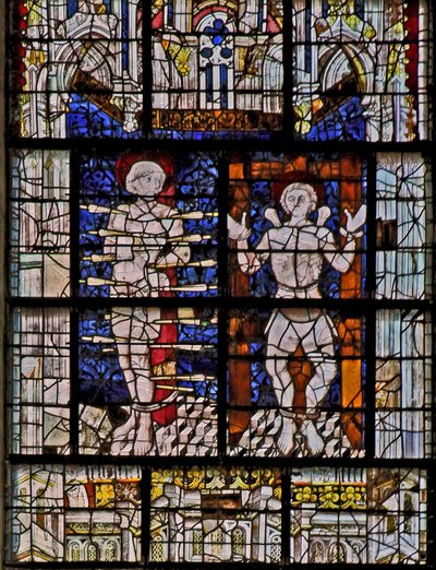 Ventana w115 con San Sebastián y San Quintín de French School