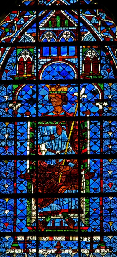 Ventana w122 que representa a un rey de French School