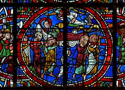 Ventana w123 con el Funeral de la Virgen María de French School