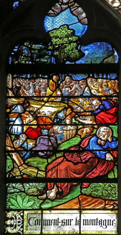 Detalle del milagro de la alimentación de los 5000 de French School