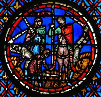 La cosecha arrasada por los soldados de Holofernes de French School