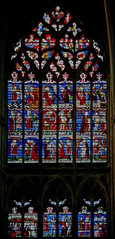 Ventana w133 que representa la ventana de San Sebastián de French School