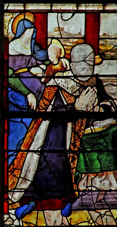 Ana de Montmorency con Santa Ana enseñando a leer a la Virgen de French School