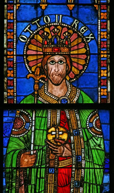 Ventana w13 que representa al emperador Otto II de French School