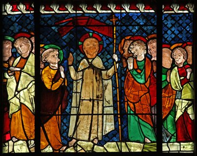 Ventana w14 que representa a Cristo apareciendo a sus discípulos de French School