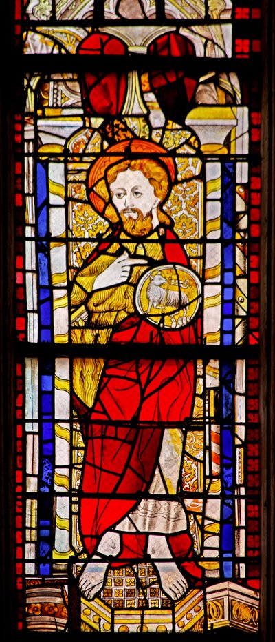 Ventana w14 que representa a San Juan Bautista de French School