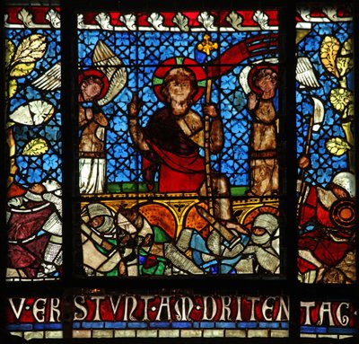 Ventana w14 que representa la Resurrección de French School