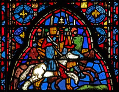 Ventana w15 Reliquias Sagradas: ¿Heraclio regresa a Jerusalén con la Cruz? de French School