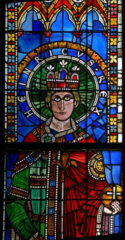 Ventana w15 que representa al emperador Enrique I de French School