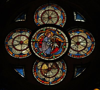 Ventana w16 que representa un ángel de French School