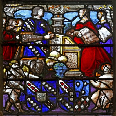 Ventana w18 que representa a los donantes de French School