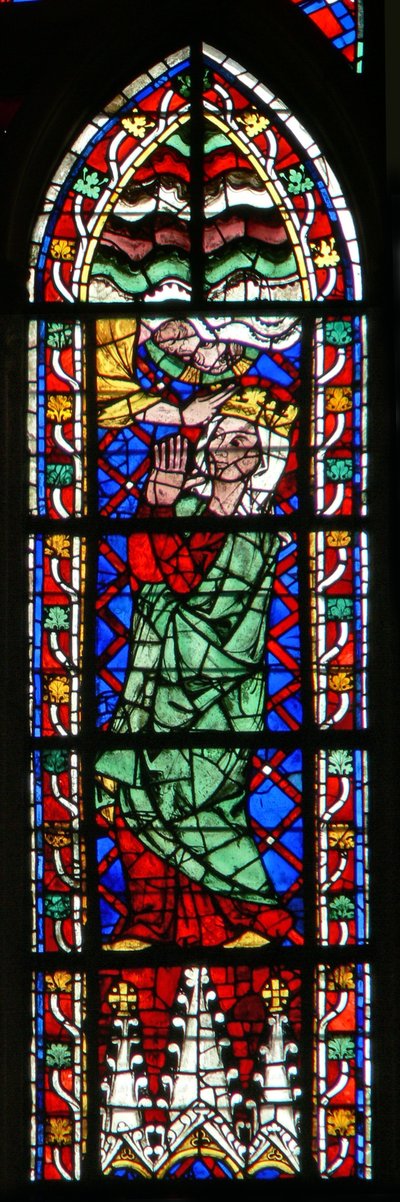 Ventana w200 que representa la Coronación de la Virgen de French School