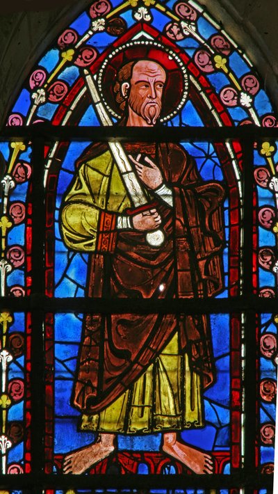 Ventana que representa a San Pablo de French School