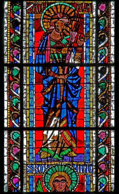 Ventana w202 que representa a Santa Attale de French School