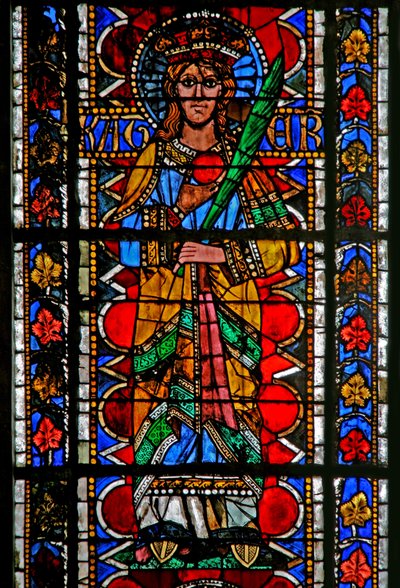 Ventana w202 que representa a Santa Catalina de French School
