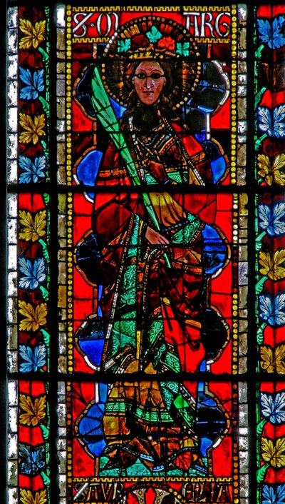 Ventana w202 que representa a Santa Margarita de French School