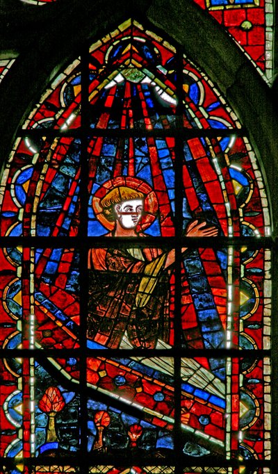 Ventana w202 que representa la muerte de San Juan de French School